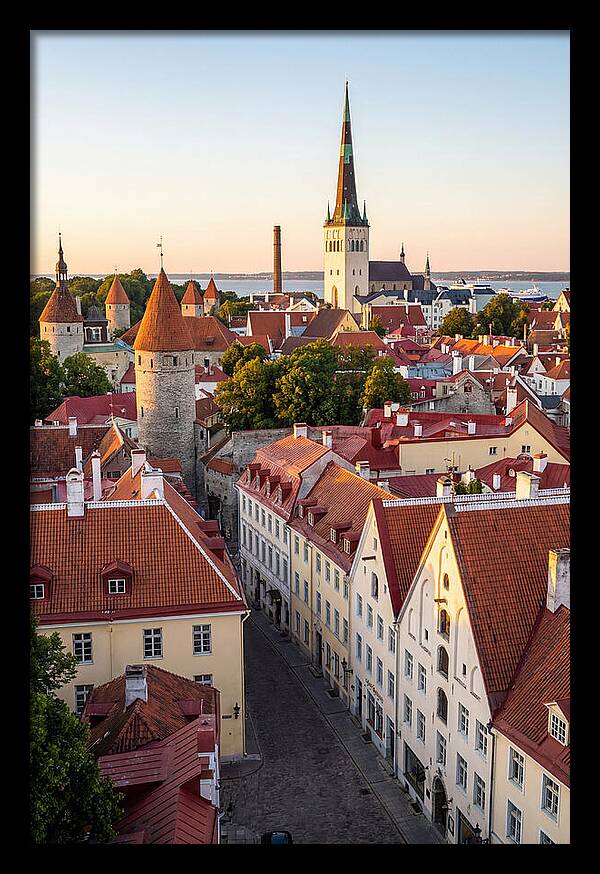 Tallinn Old Town At Golden Hour