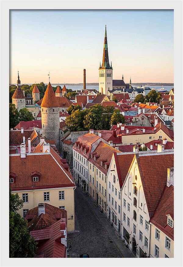 Tallinn Old Town At Golden Hour