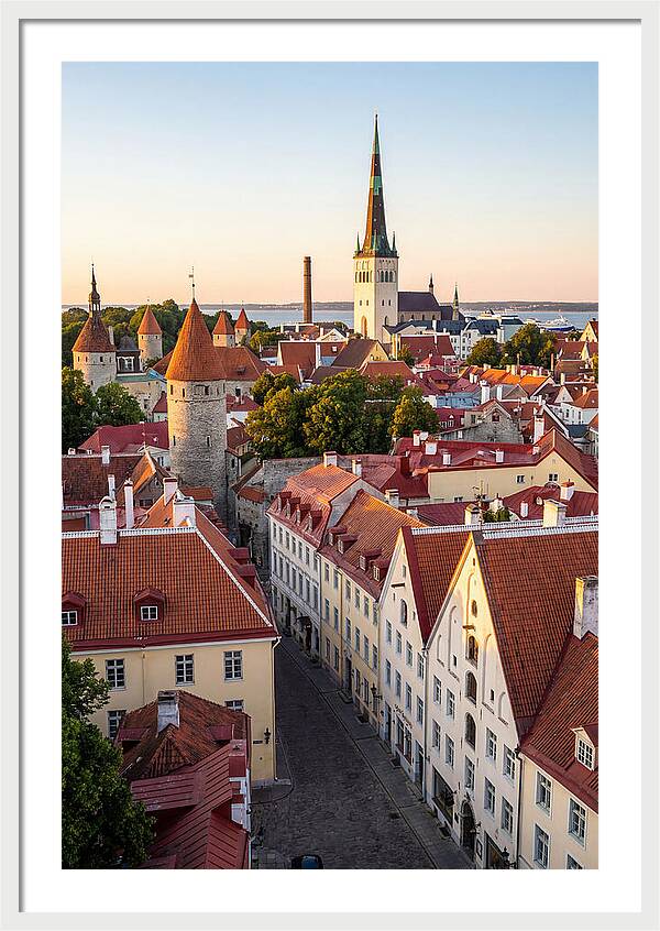 Tallinn Old Town At Golden Hour