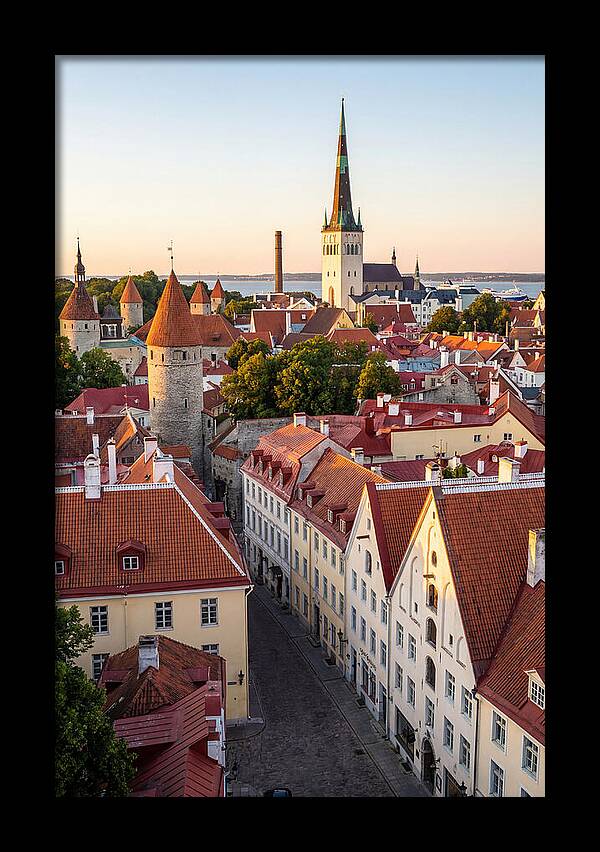 Tallinn Old Town At Golden Hour