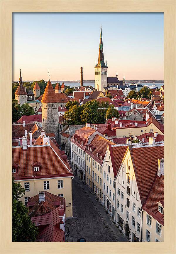 Tallinn Old Town At Golden Hour