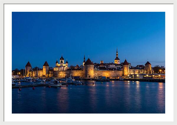 Tallinn Skyline At Blue Hour