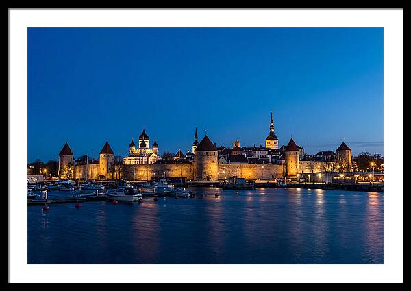Tallinn Skyline At Blue Hour
