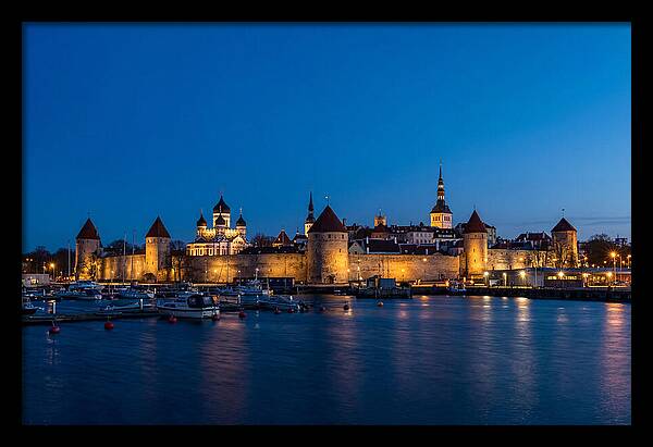 Tallinn Skyline At Blue Hour