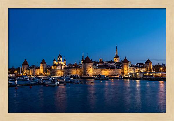 Tallinn Skyline At Blue Hour
