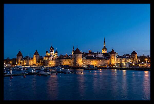 Tallinn Skyline At Blue Hour