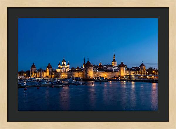 Tallinn Skyline At Blue Hour