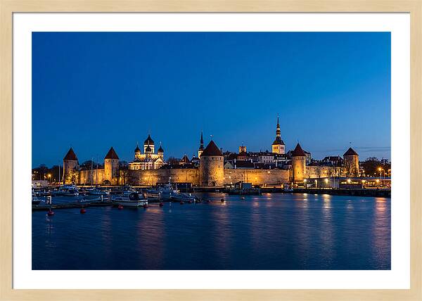 Tallinn Skyline At Blue Hour