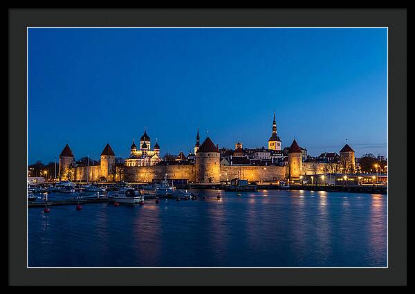 Tallinn Skyline At Blue Hour
