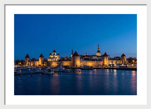 Tallinn Skyline At Blue Hour
