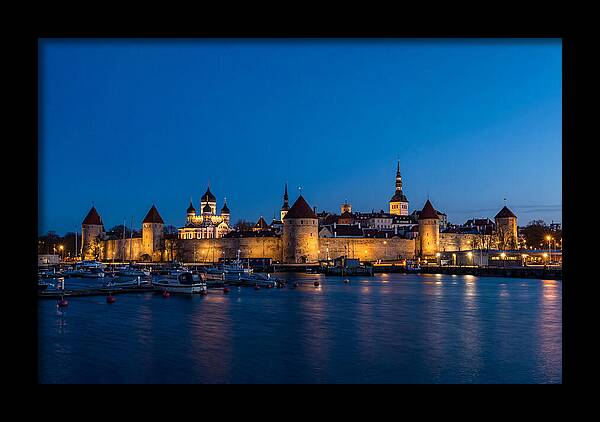 Tallinn Skyline At Blue Hour