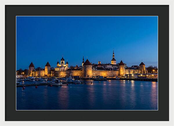 Tallinn Skyline At Blue Hour
