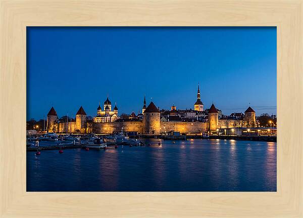Tallinn Skyline At Blue Hour