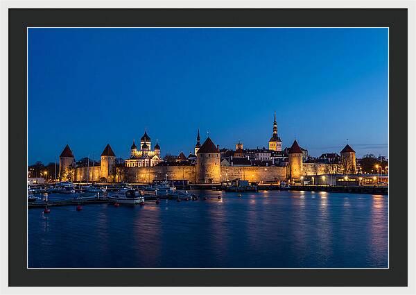 Tallinn Skyline At Blue Hour
