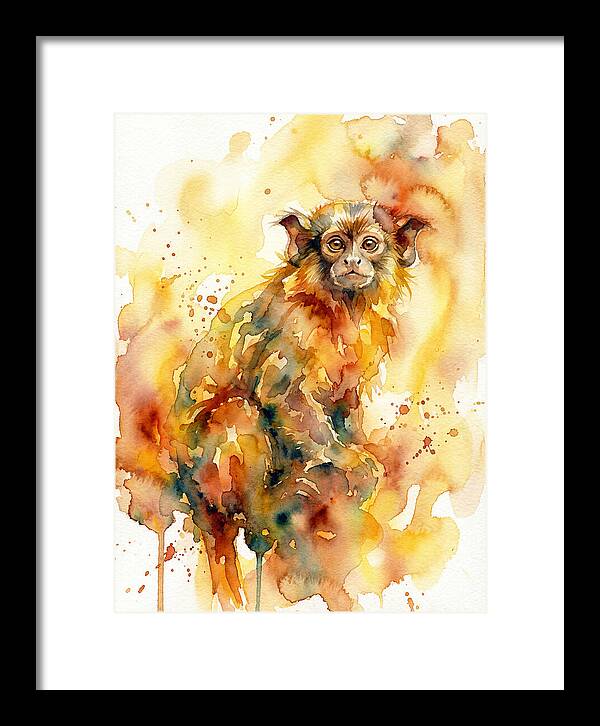 Tamarin In Watercolor Splendor