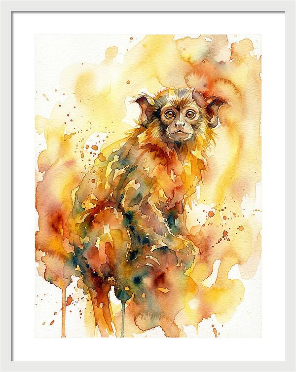 Tamarin In Watercolor Splendor