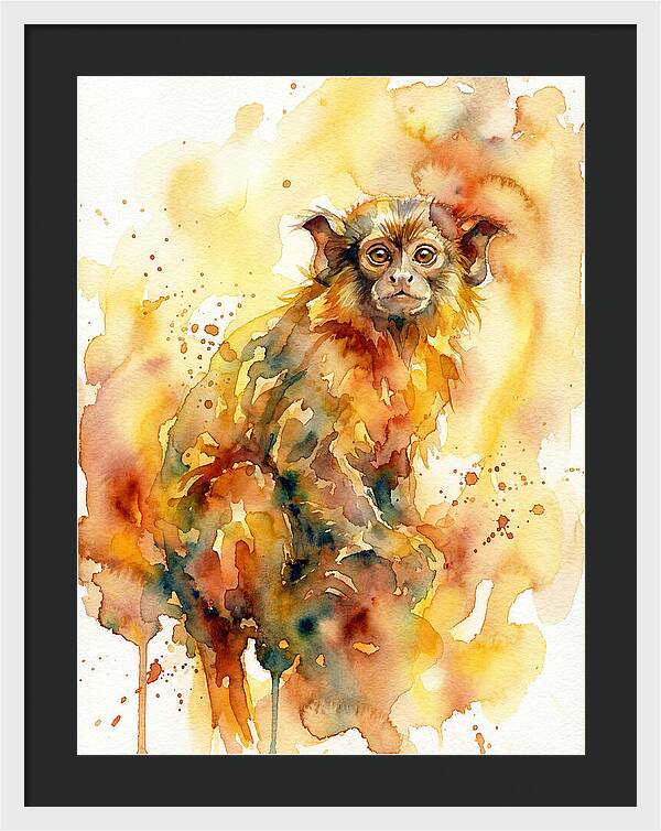 Tamarin In Watercolor Splendor