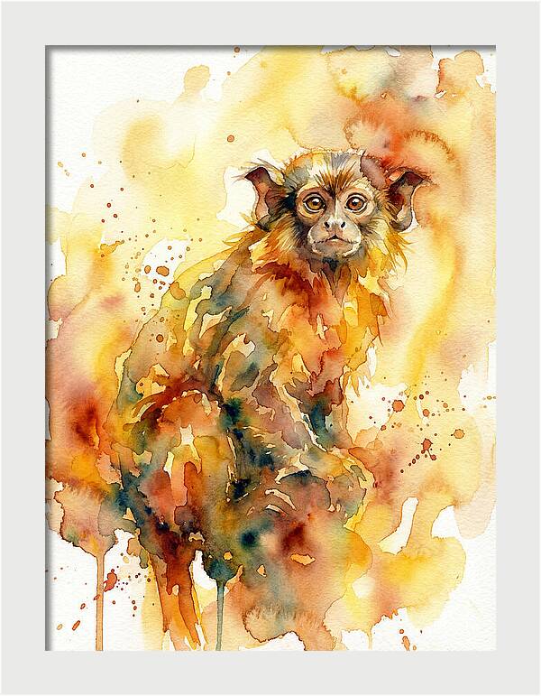 Tamarin In Watercolor Splendor