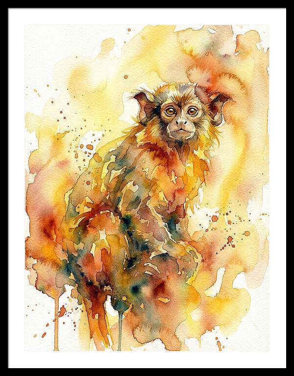 Tamarin In Watercolor Splendor