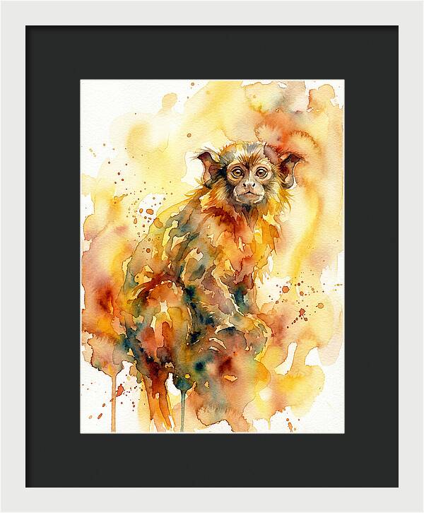 Tamarin In Watercolor Splendor