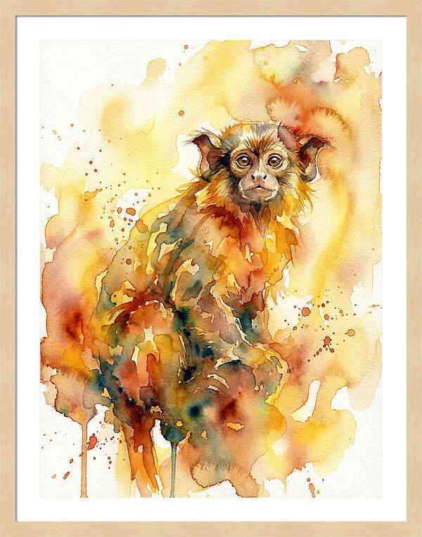 Tamarin In Watercolor Splendor