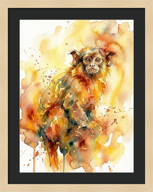 Tamarin In Watercolor Splendor