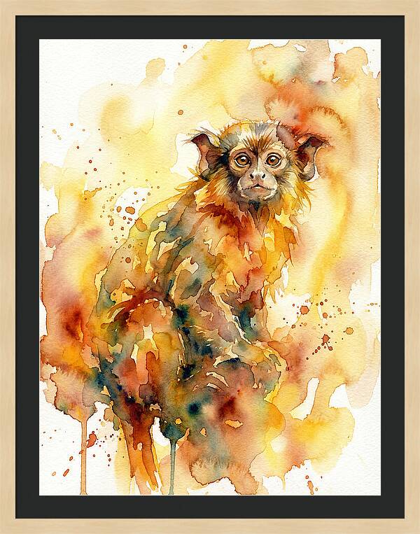 Tamarin In Watercolor Splendor