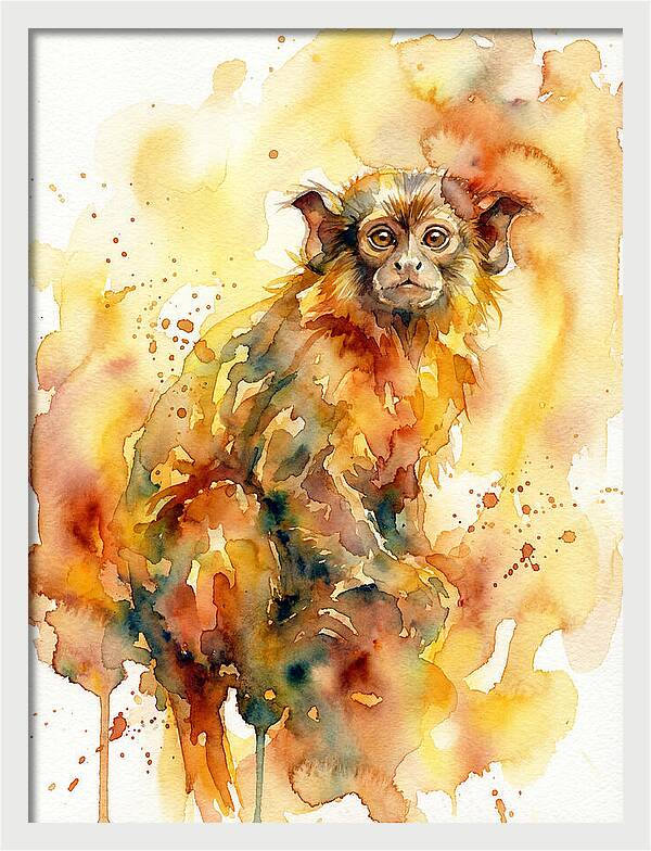 Tamarin In Watercolor Splendor
