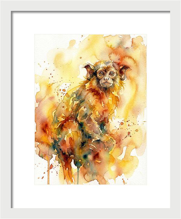 Tamarin In Watercolor Splendor