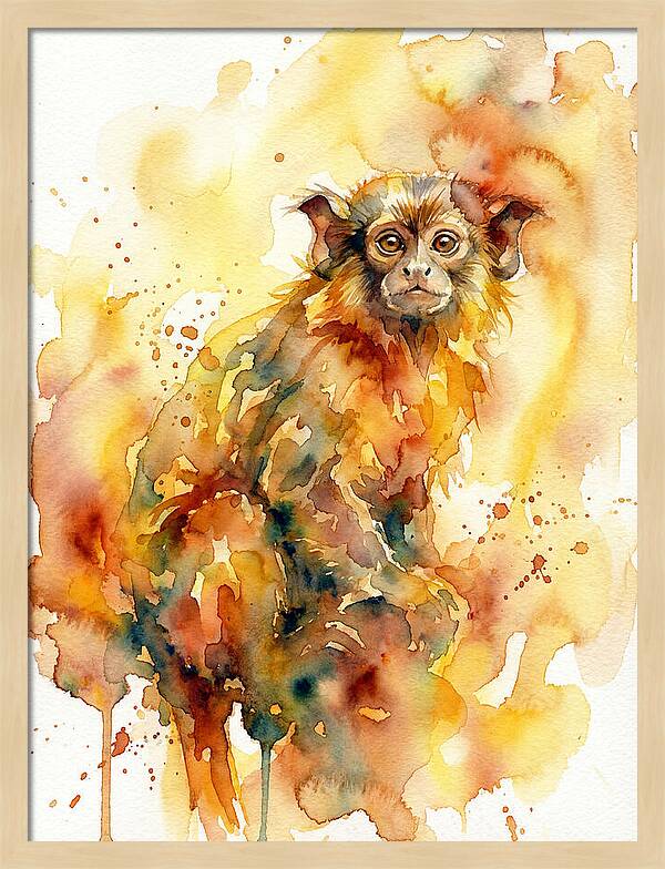 Tamarin In Watercolor Splendor