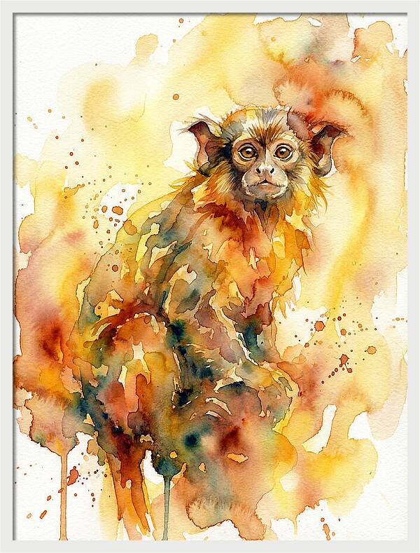 Tamarin In Watercolor Splendor