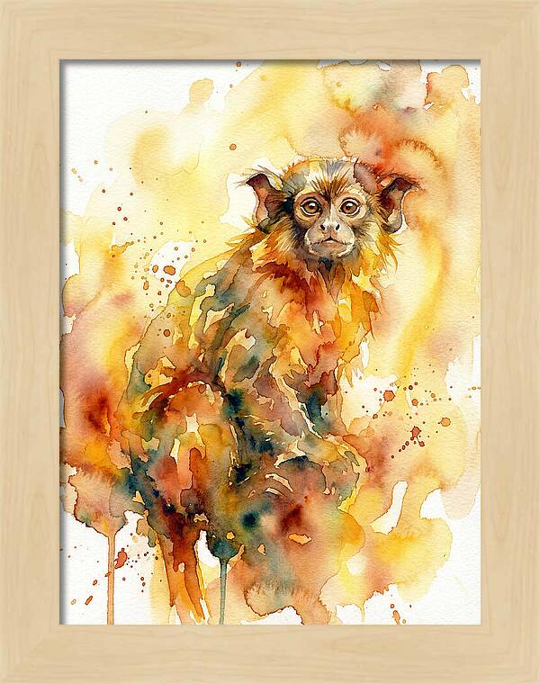 Tamarin In Watercolor Splendor