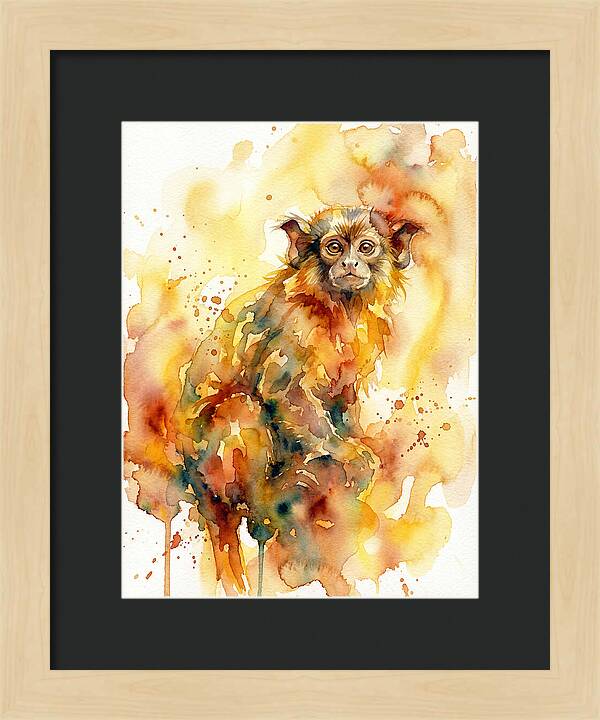 Tamarin In Watercolor Splendor