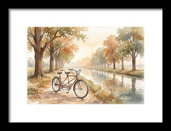Tandem Bicycle By The Canal