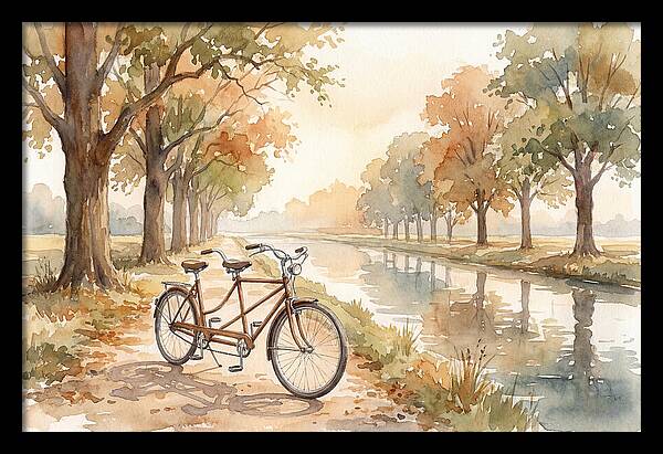 Tandem Bicycle By The Canal