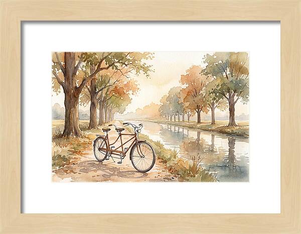 Tandem Bicycle By The Canal