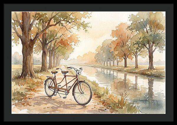 Tandem Bicycle By The Canal