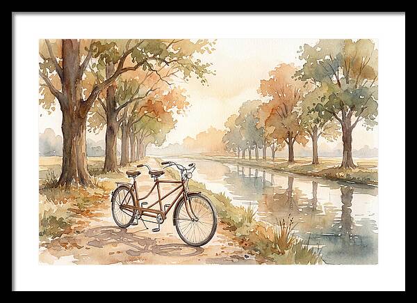 Tandem Bicycle By The Canal
