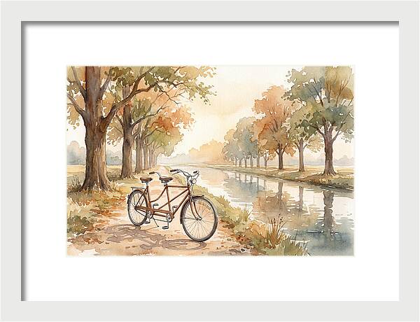 Tandem Bicycle By The Canal