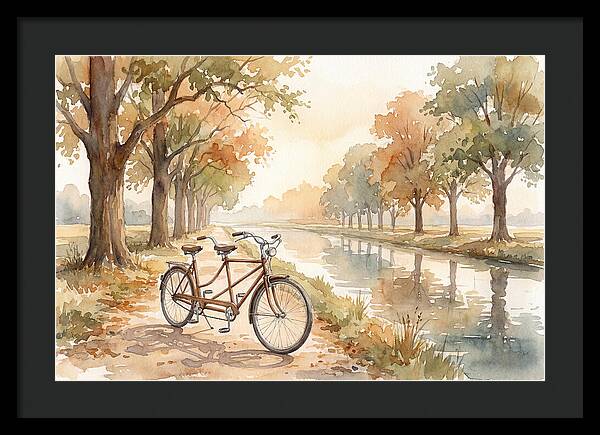 Tandem Bicycle By The Canal