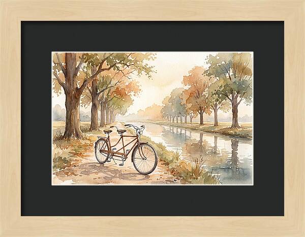 Tandem Bicycle By The Canal