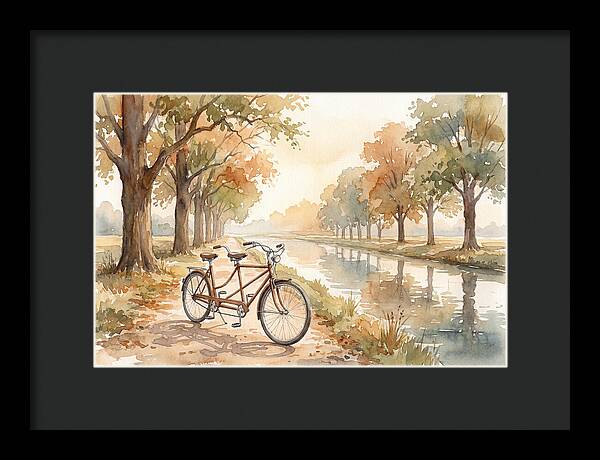 Tandem Bicycle By The Canal