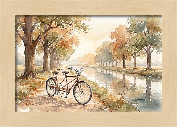 Tandem Bicycle By The Canal