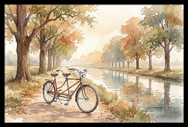 Tandem Bicycle By The Canal