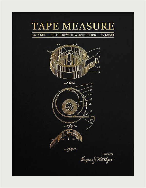 Tape Measure Gold Patent Us1964280a