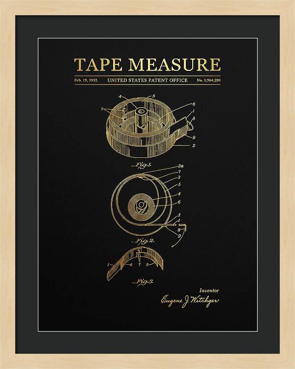 Tape Measure Gold Patent Us1964280a