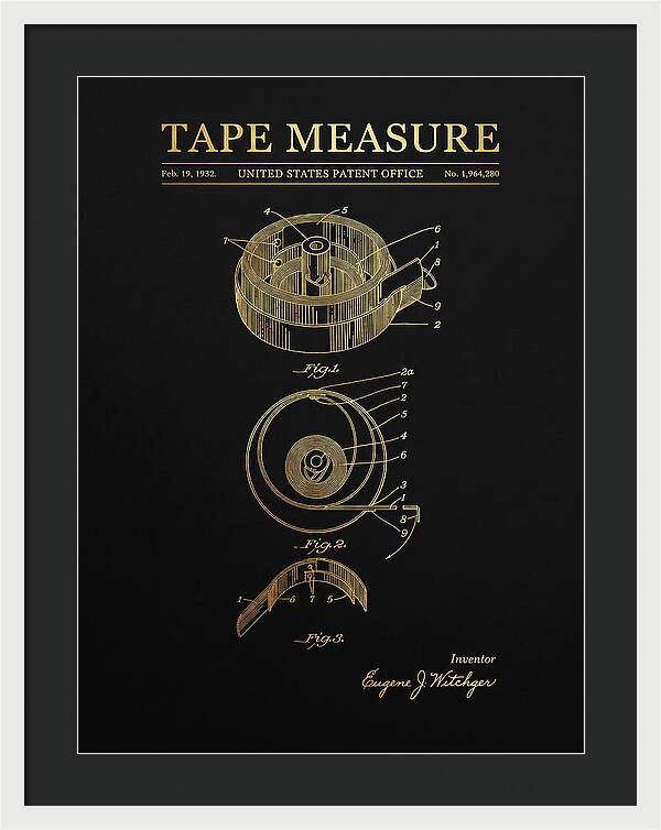 Tape Measure Gold Patent Us1964280a
