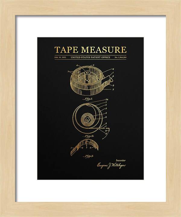 Tape Measure Gold Patent Us1964280a