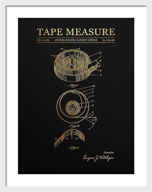 Tape Measure Gold Patent Us1964280a