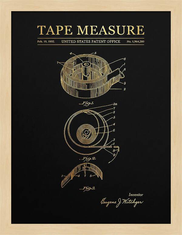 Tape Measure Gold Patent Us1964280a
